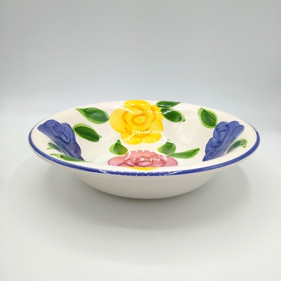 Tabletops Unlimited Flora di Roma Rosa Roses Pasta Vegetable Serving Bowl Vtg - Picture 3 of 12